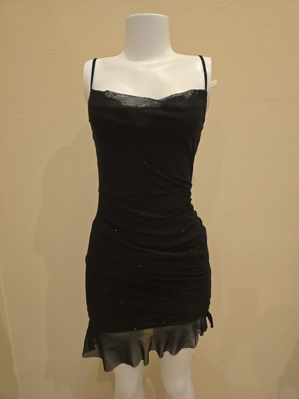 Black Spaghetti Strap Mini Dress
